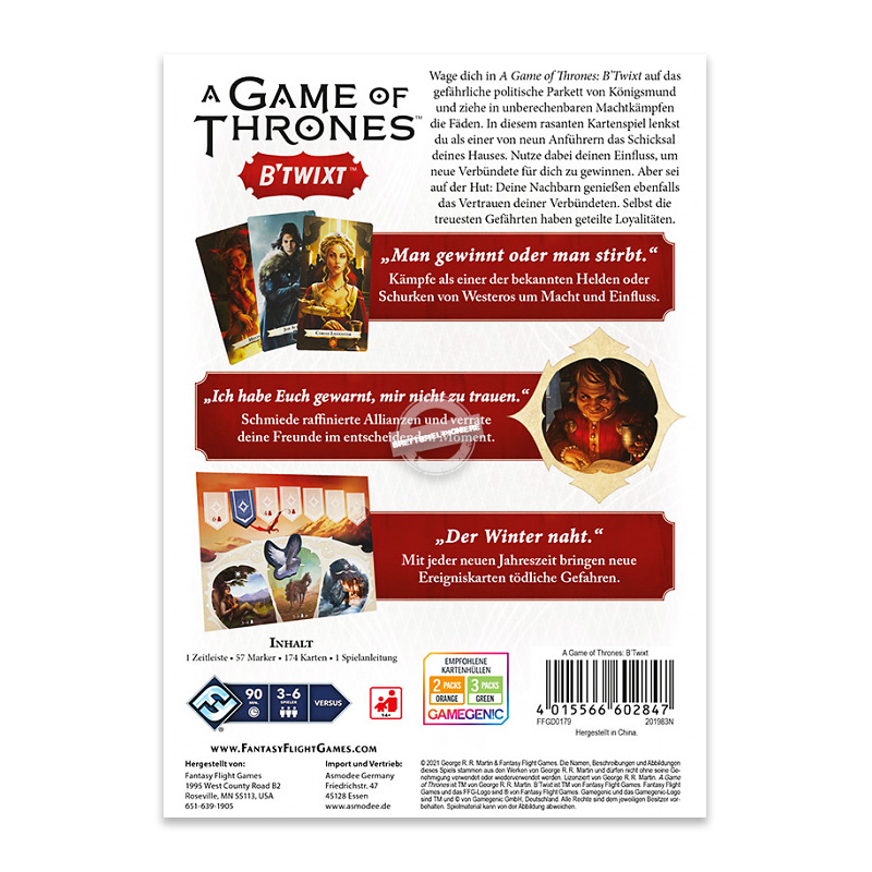 Fantasy Flight Games: A Game of Thrones: B'Twixt