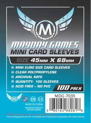 Mayday: Mini Euro Game Card Sleeves 45 x 68 mm (100 Stck) (7035)