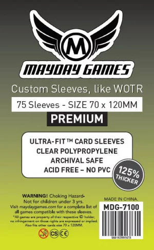 Mayday: Premium large Card Sleeves 70 x 120 mm (75 Stck) (7100)