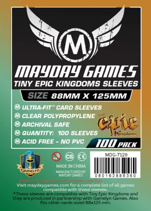 Mayday Games: Tiny Epic Kingdoms Game Card Sleeves 88 x 125 mm (100 Stck) (7129)