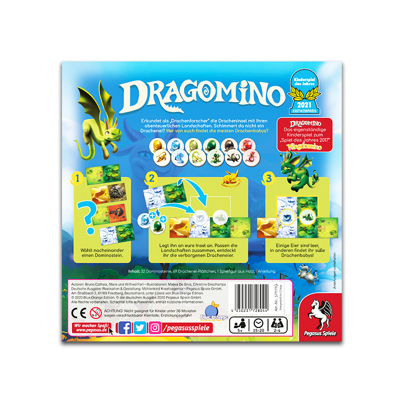 Pegasus Spiele: Dragomino - Kinderspiel des Jahres 2021