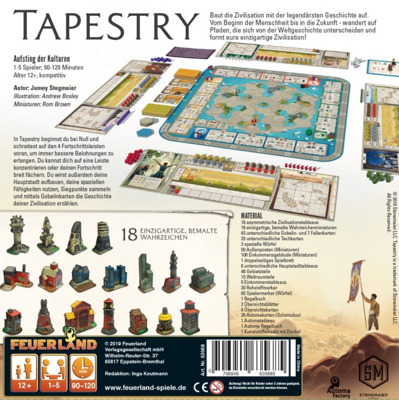 Feuerland Spiele: Tapestry – Grundspiel (DE) (1378-920)