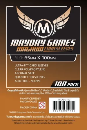 Mayday Games: Magnum Copper Sleeves 65 x 100 mm (100 Stck) "7 Wonders" (7102)