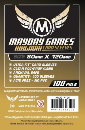 Mayday Games: Magnum Gold Sleeves 80 x 120 mm (100 Stck) "Dixit" (7104)
