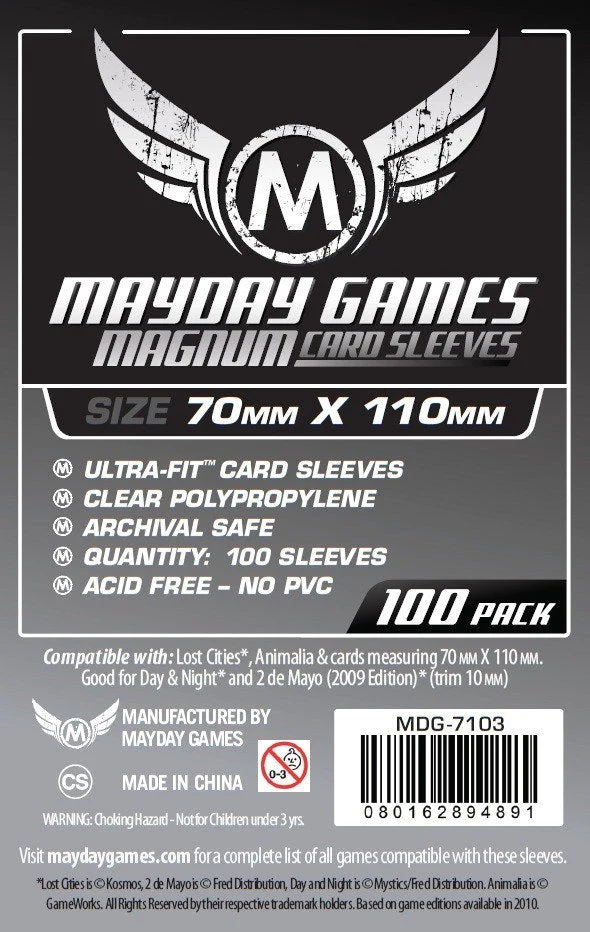 Mayday Games: Magnum Silver Card Sleeves 70 x 110 mm (100 Stck) "Lost City" (7103)