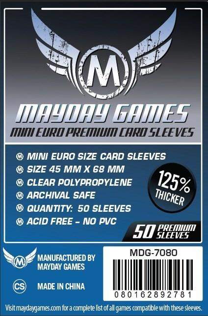 Mayday: Premium Mini Euro Card Sleeves 45 x 68 mm (50 Stck) (7080)