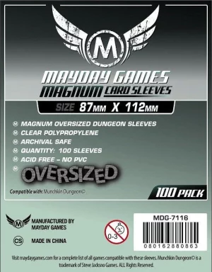 Mayday Games: Magnum Oversized Dungeon Sleeves 87 x 112 mm (100 Stck) (7116)