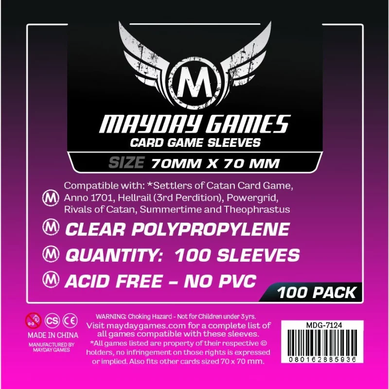 Mayday Games: Small Square Card Sleeves 70 x 70 mm (100 Stck) (7124)