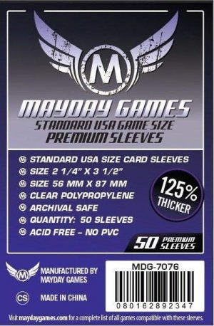 Mayday: Premium USA Game Card Sleeves 56 x 87 mm (50 Stck) (7076)