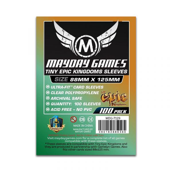 Mayday Card Game Sleeves: Tiny Epic Kingdoms Game Card Sleeves: 88 x 125 mm (100 Stck.) - Mayday 7129