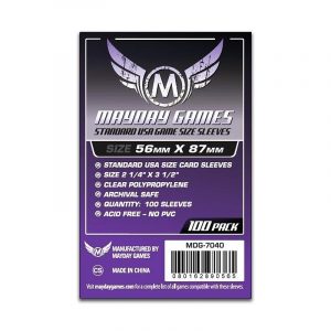 Mayday Card Game Sleeves: Standard USA Game Card Sleeves: 56 x 87 mm (100 Stck.) - Mayday 7040