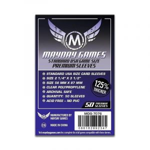 Mayday Card Game Sleeves: Premium USA Game Card Sleeves: 56 x 87 mm (50 Stck.) - Mayday 7076