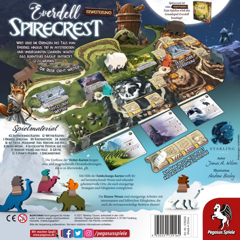 Pegasus Spiele: Everdell – Spirecrest Erweiterung (Deutsch) (57603G)