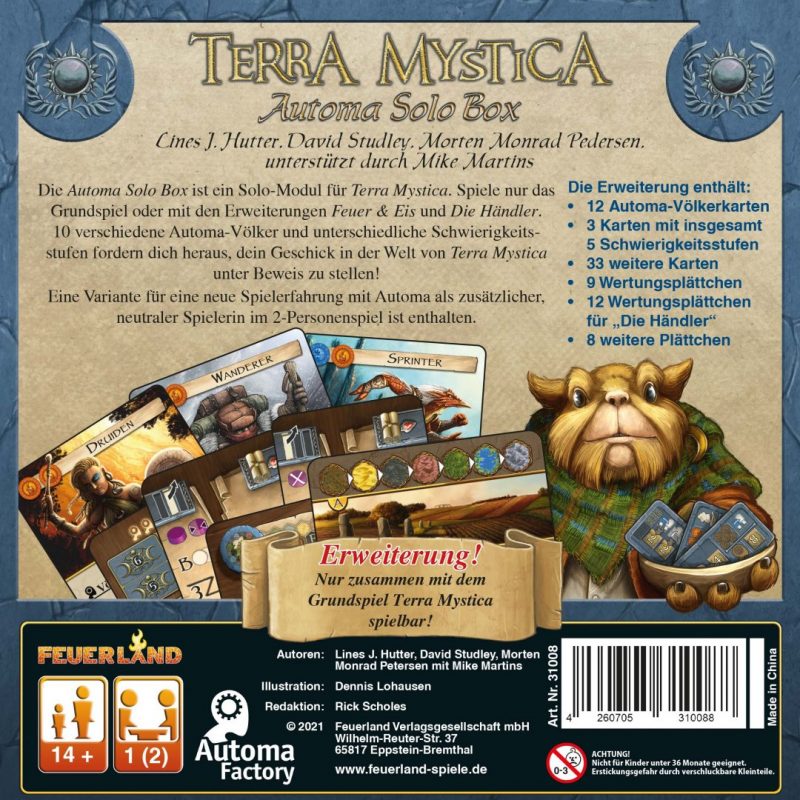 Feuerland Spiele: Terra Mystica – Automa Solo Box (DE) (1378-1338)