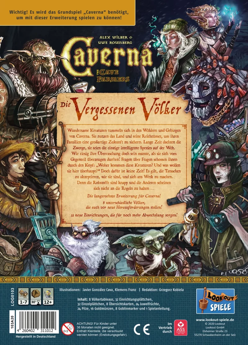 Lookout Games: Caverna – Die Vergessenen Völker Erweiterung (Deutsch) (LOOD0041)