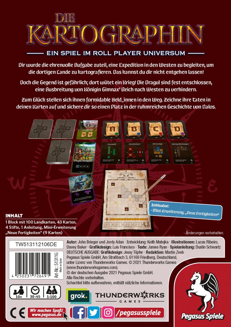 Pegasus Spiele: Die Kartographin (Deutsch) (51311G)