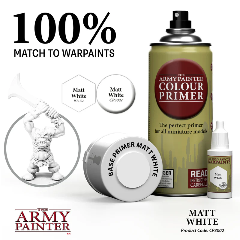 The Army Painter: Color Primer – Grundierung – Matt White 400 ml (CP3002S)