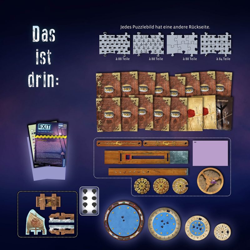 Kosmos Spiele: EXIT – Das Spiel + Puzzle – Das Gold der Piraten (Deutsch) (FKS6831080)