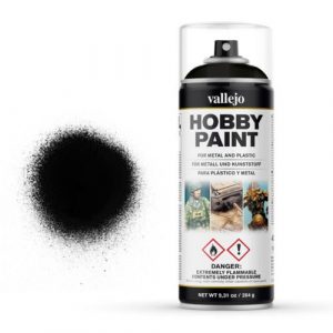 Vallejo: Hobby Paint Spray Primer – Premium Black – Grundierung Schwarz 400ml (28012)