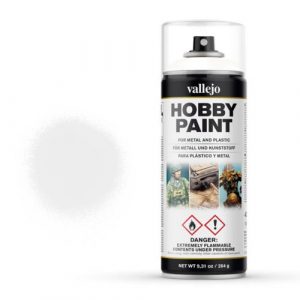 Acrylicos Vallejo: Hobby Paint Spray Primer Premium White – Grundierung Weiß 400ml ( VA28010)