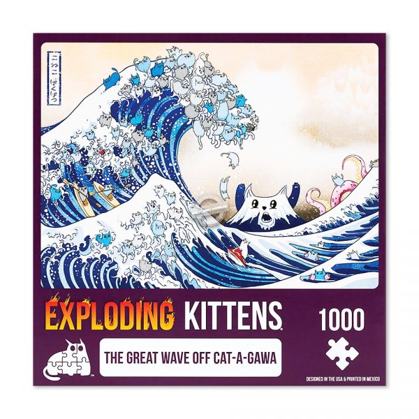 Exploding Kittens Puzzle: The Great Wave off Cat-a-gawa (1000 Teile)