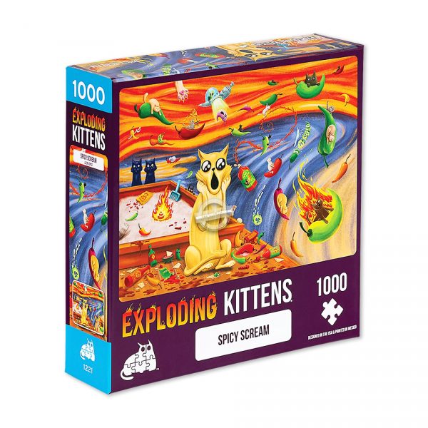 Exploding Kittens Puzzle: Spicy Scream (1000 Teile)