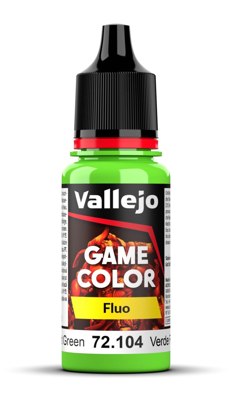 Acrylicos Vallejo: Game Color – Fluorescent Green – 18 ml (72104)