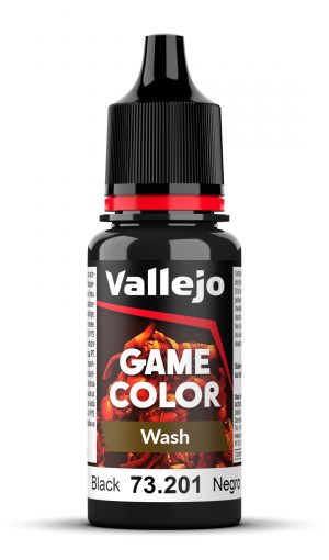 Acrylicos Vallejo: Game Color Ink / Washes – Black – 18 ml (73201)