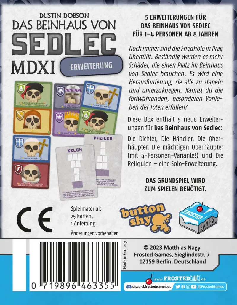 Frosted Games: Das Beinhaus von Sedlec: MDXI (DE) (118-FG-2-E1071)