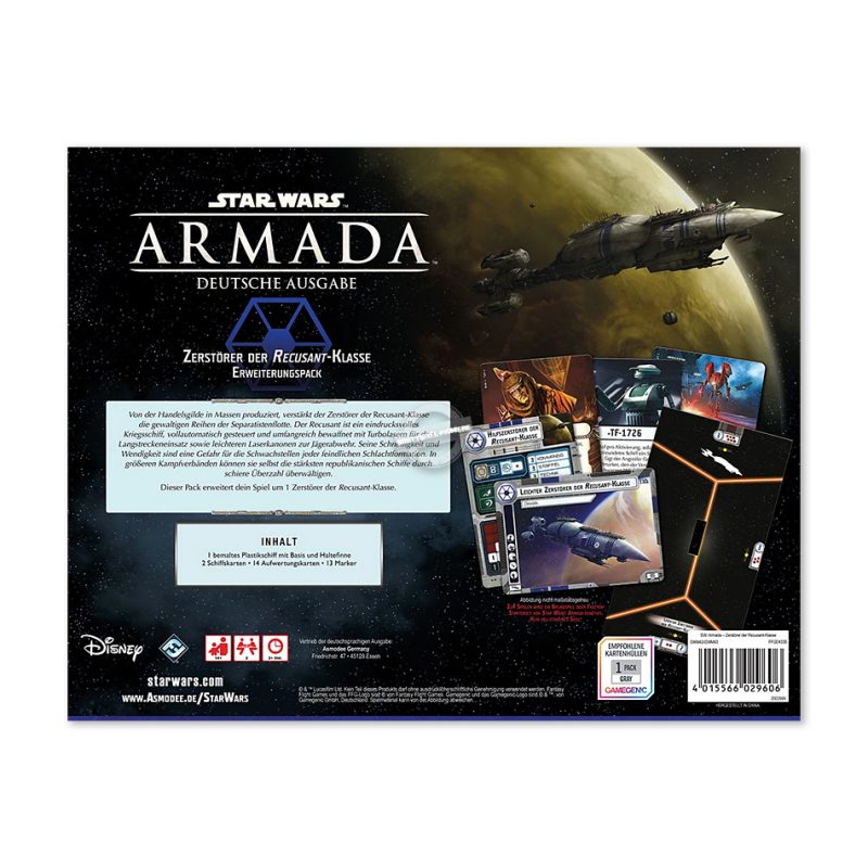 Fantasy Flight Games: Star Wars – Armada – Separatistenallianz - Zerstörer der Recusant-Klasse (Deutsch)