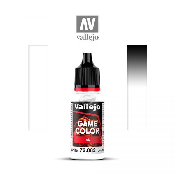 Acrylicos Vallejo: Game Color Ink / Washes – White – 18 ml (VA72082)