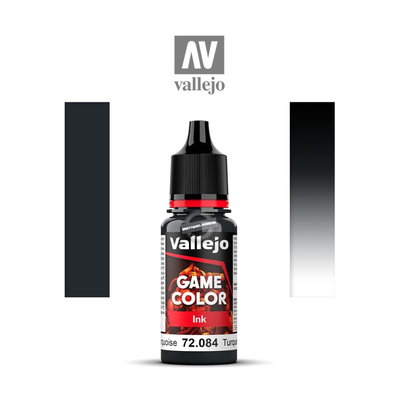Acrylicos Vallejo: Game Color Ink / Washes – Dark Turquoise – 18 ml (VA72084)