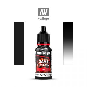 Acrylicos Vallejo: Game Color Ink / Washes – Black – 18 ml (VA72094)