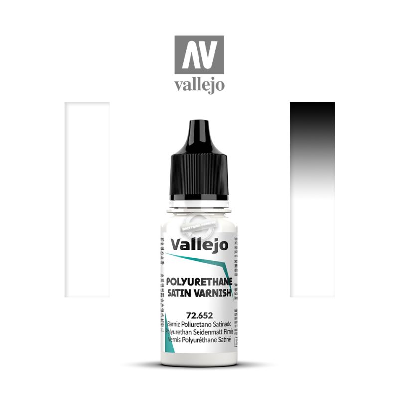 Acrylicos Vallejo: Game Color Auxiliary – Polyurethane Satin Varnish – 18 ml (VA72652)