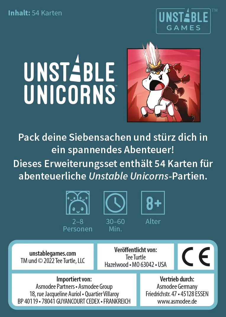 Unstable Games: Unstable Unicorns – Abenteuer Erweiterungsset (Deutsch) (TTUD0009)