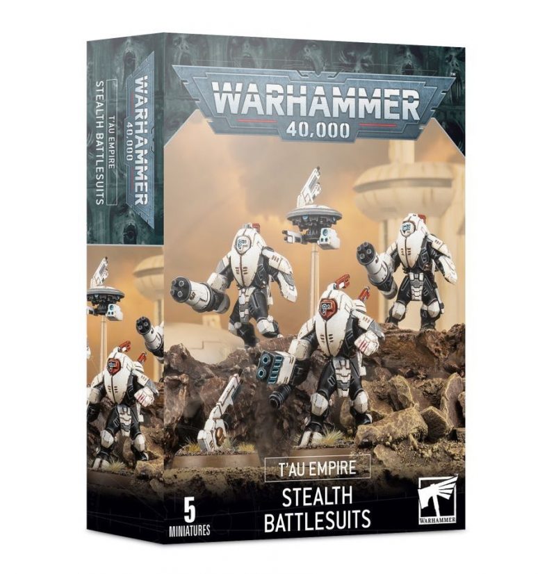 Games Workshop: Warhammer 40000 – Tau 40K - XV25 Stealth Battlesuits (DE) (56-14)