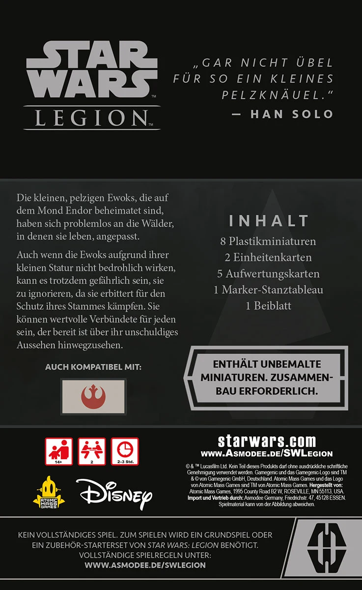 Atomic Mass Games: Star Wars Legion – Rebellenallianz - Ewok-Krieger Erweiterung (Deutsch) (FFGD4705)