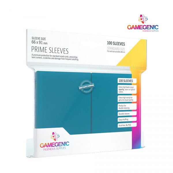 Gamegenic: PRIME Sleeves Blue (100) - 66 mm x 91 mm