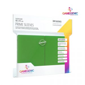 Gamegenic: PRIME Sleeves Green (100) - 66 mm x 91 mm