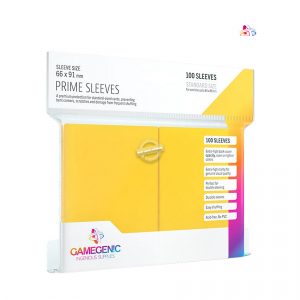 Gamegenic: PRIME Sleeves Yellow (100) - 66 mm x 91 mm