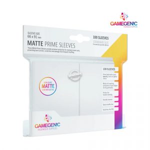 Gamegenic: Matte PRIME Sleeves White (100) - 66 mm x 91 mm