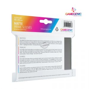 Gamegenic: Matte PRIME Sleeves Dark Gray (100) - 66 mm x 91 mm