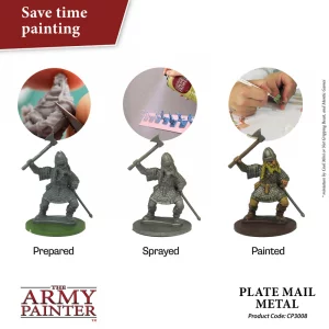 The Army Painter: Color Primer – Grundierung – Plate Mail Metal 400 ml (CP3008S)
