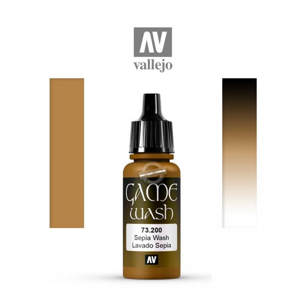 Acrylicos Vallejo: Game Color Ink / Washes – Sepia Wash – 18 ml (VA73200)