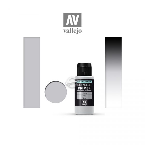 Acrylicos Vallejo: Surface Primer - Airbrush – Grey – 60 ml (VA73601)