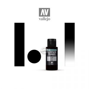 Acrylicos Vallejo: Surface Primer - Airbrush – Black – 60 ml (VA73602)