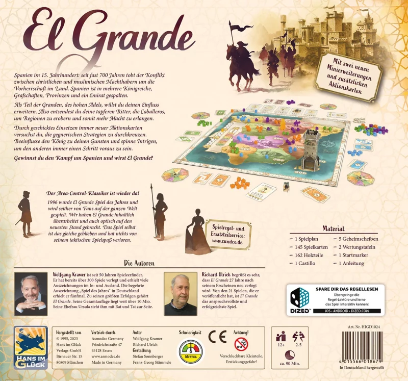 Hans im Glück: El Grande 2.0 – Spiel des Jahres 1996 (Deutsch) (HIGD1024)