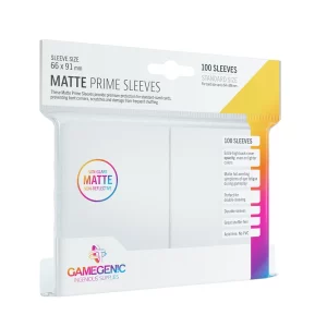 Gamegenic: Matte PRIME Sleeves White (100) – 66 mm x 91 mm (GGS10029)