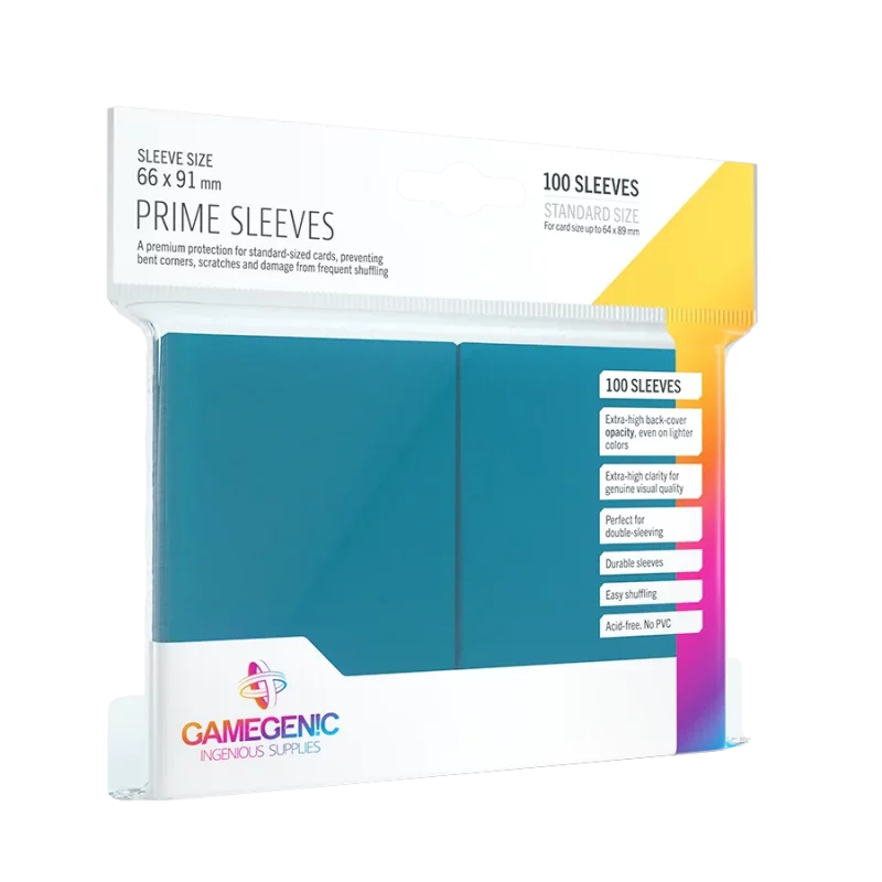 Gamegenic: PRIME Sleeves Blue (100) – 66 mm x 91 mm (GGS10016)