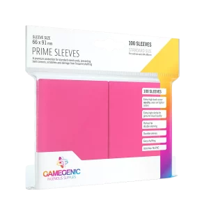 Gamegenic: PRIME Sleeves Pink (100) – 66 mm x 91 mm (GGS10024)